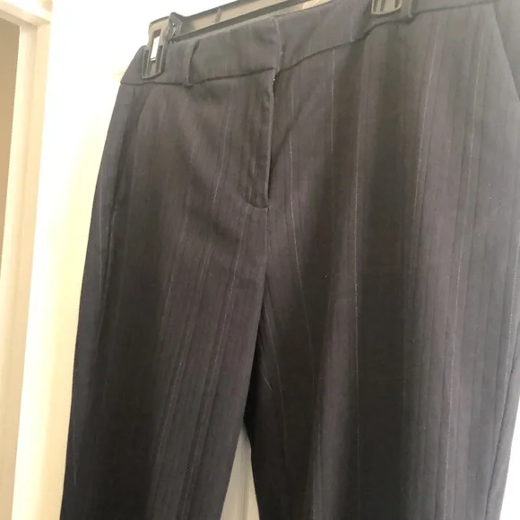 Women’s New York and Company Black Pants with White Stripes - Picture 2 of 4